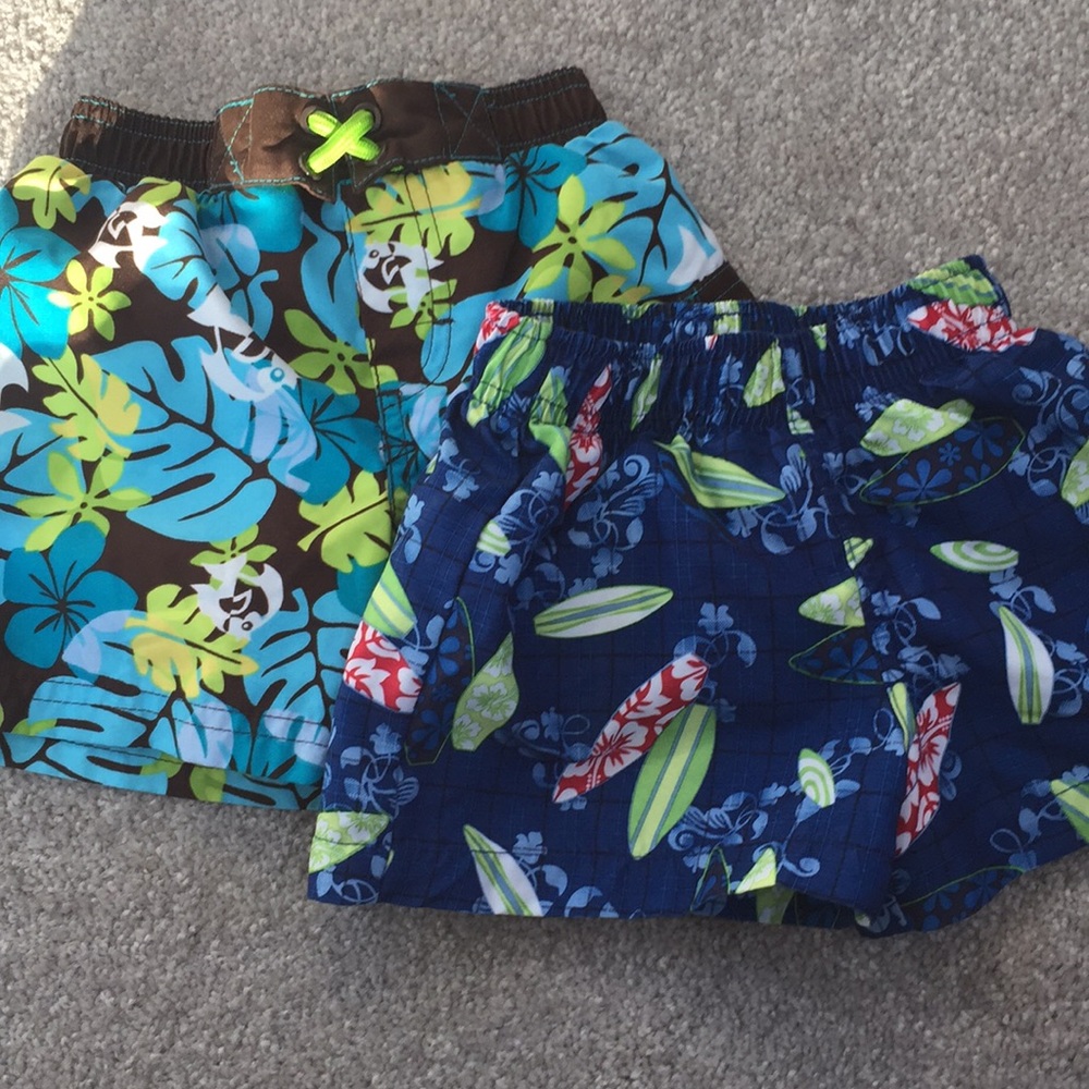 Baby Boy 6-9 Months Hawaiian Bathing Suit Shorts